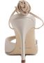 Manolo Blahnik Kristal Detail Satijnen Sandalen Beige Dames - Thumbnail 3