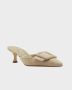 olo Blahnik Beige suède muiltjes met vierkante gesp - Thumbnail 2