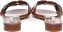 Manolo Blahnik Bruine Geometrische Band Platte Sandalen Brown Dames - Thumbnail 3