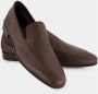 olo Blahnik Bruine leren loafers met zwarte rand - Thumbnail 2