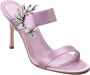 Manolo Blahnik Lila Zijden Sandalen met Kristal Detail Purple Dames - Thumbnail 3