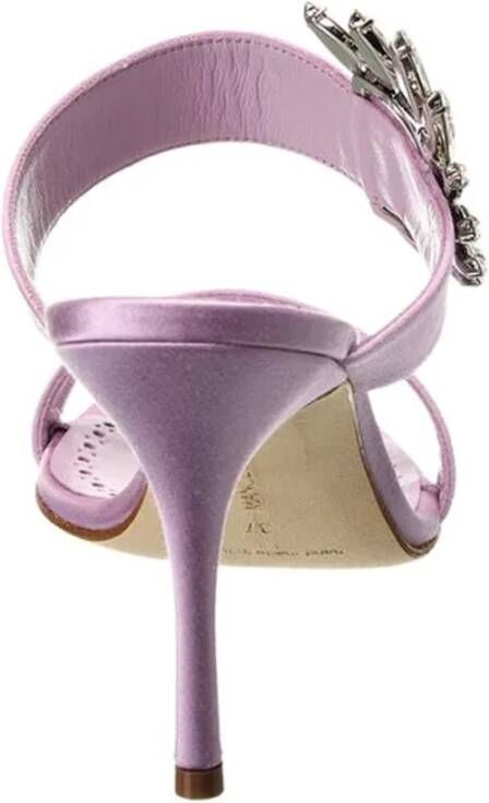 Manolo Blahnik Chivela 090 Sandalen Purple Dames