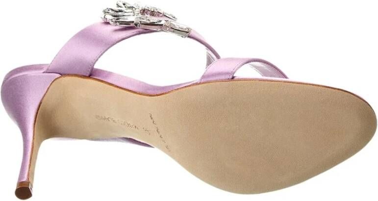 Manolo Blahnik Chivela 090 Sandalen Purple Dames