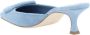 Manolo Blahnik Elegante Suède Kitten Heel Pumps met Gesp Blue Dames - Thumbnail 3