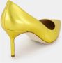 olo Blahnik Gele Leren Pumps met Puntige Neus - Thumbnail 2