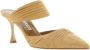 Manolo Blahnik Gerimpeld Suède Puntige Hakken Beige Dames - Thumbnail 2