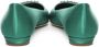 Manolo Blahnik Groene platte satijnen pumps met kristalversiering Green Dames - Thumbnail 3