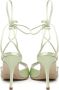 Manolo Blahnik Groene sandalen met kristallen en kegelhak Green Dames - Thumbnail 3