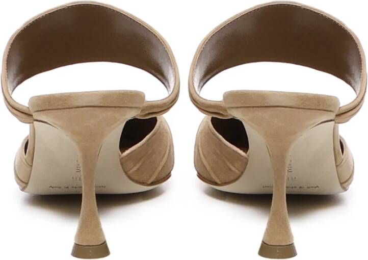 Manolo Blahnik Heeled Mules Beige Dames