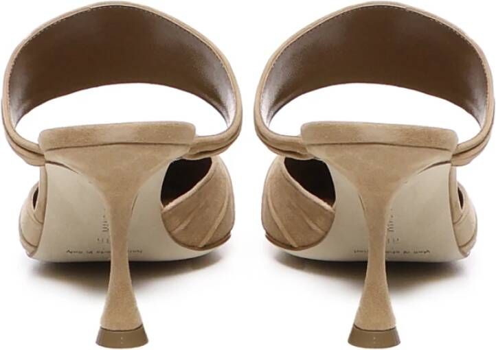 Manolo Blahnik Heeled Mules Beige Dames