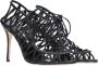 Manolo Blahnik Hamza 105 Leren Sandalen Black Dames - Thumbnail 2