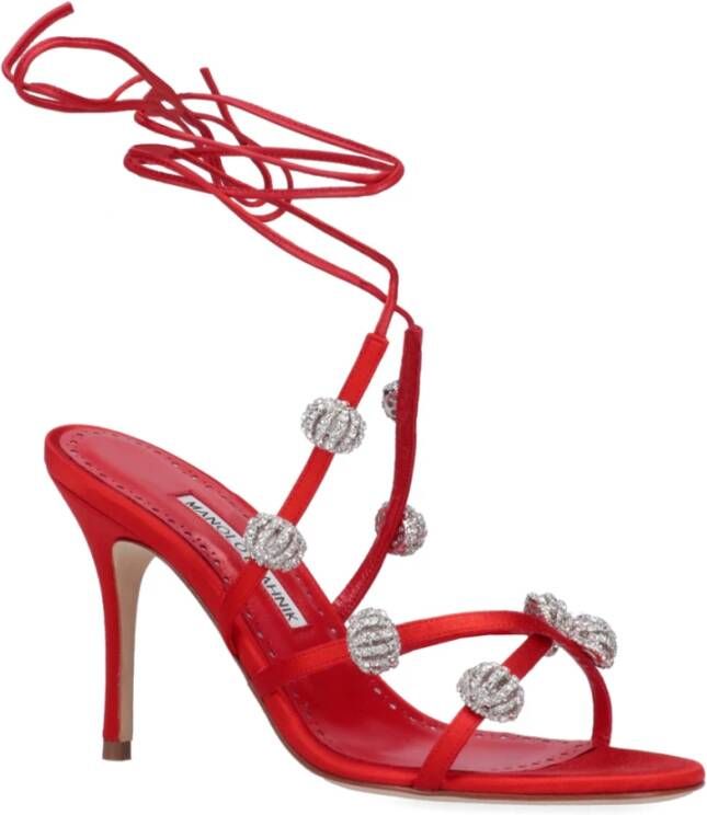 Manolo Blahnik Hoge hiel sandalen Rood Dames