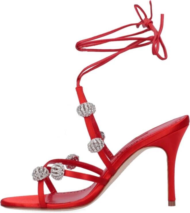 Manolo Blahnik Hoge hiel sandalen Rood Dames