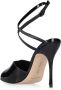 Manolo Blahnik Zwarte Leren Sandalen met Verstelbare Gespsluiting Black Dames - Thumbnail 4