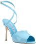 Manolo Blahnik Blauwe Leren Sandalen met Verstelbare Gespsluiting Blue Dames - Thumbnail 3