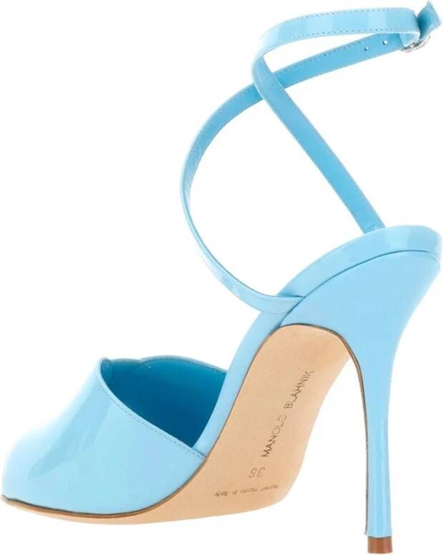 Manolo Blahnik Hourani 105 Sandalen Blue Dames