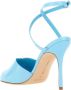 Manolo Blahnik Blauwe Leren Sandalen met Verstelbare Gespsluiting Blue Dames - Thumbnail 4