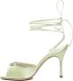 Manolo Blahnik Groene sandalen met kristallen en kegelhak Green Dames - Thumbnail 4