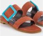olo Blahnik Kleurrijke platte sandalen - Thumbnail 2