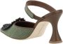 Manolo Blahnik Kralenapplicatie Raffia Flare Hiel Pumps Green Dames - Thumbnail 3