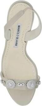 Manolo Blahnik Kristal Beige Pump Slingbacks Beige Dames