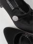 olo Blahnik Kristal Satijn Mary Jane Pumps - Thumbnail 2