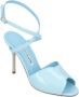 Manolo Blahnik Leather sandals Blue Dames - Thumbnail 2