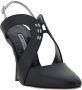 Manolo Blahnik Leren Jijara Pumps Stiletto Hak Black Dames - Thumbnail 2