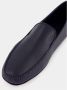 olo Blahnik Marineblauwe Leren Loafers Minimalistisch Ontwerp - Thumbnail 2
