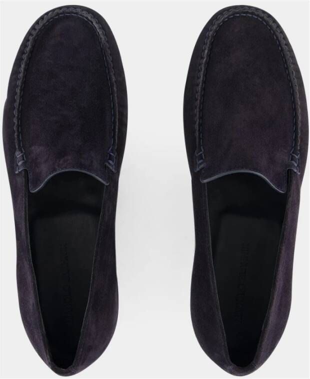 Manolo Blahnik Marineblauwe Suède Bootschoenen