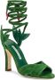 Manolo Blahnik Wrap Sandalen met 10 5 cm Hak Green Dames - Thumbnail 4