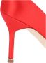Manolo Blahnik Rode Satijnen Pumps met puntige neus Red Dames - Thumbnail 4