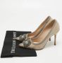 Manolo Blahnik Pre-owned Canvas heels Beige Dames - Thumbnail 9