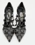 Manolo Blahnik Pre-owned Canvas heels Gray Dames - Thumbnail 2