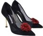 Manolo Blahnik Pre-owned Cotton heels Black Dames - Thumbnail 3