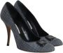 Manolo Blahnik Pre-owned Cotton heels Gray Dames - Thumbnail 3