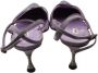 Manolo Blahnik Pre-owned Cotton heels Purple Dames - Thumbnail 5