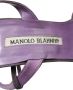 Manolo Blahnik Pre-owned Cotton heels Purple Dames - Thumbnail 6