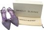 Manolo Blahnik Pre-owned Cotton heels Purple Dames - Thumbnail 10