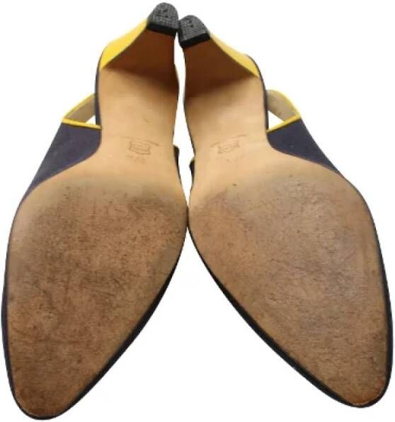 Manolo Blahnik Pre-owned Cotton sandals Multicolor Dames