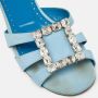 Manolo Blahnik Pre-owned Fabric flats Blue Dames - Thumbnail 6