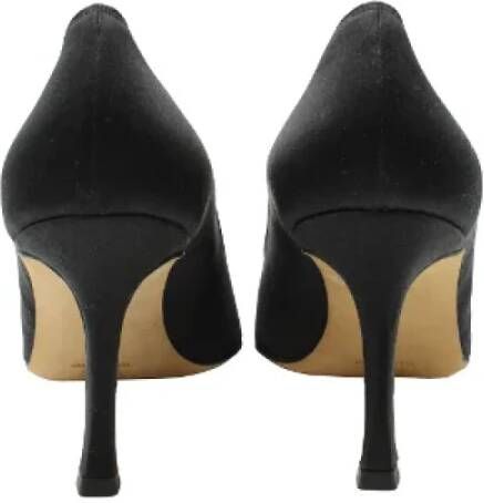 Manolo Blahnik Pre-owned Fabric heels Black Dames
