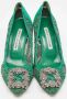 Manolo Blahnik Pre-owned Fabric heels Green Dames - Thumbnail 3