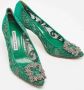 Manolo Blahnik Pre-owned Fabric heels Green Dames - Thumbnail 4