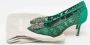 Manolo Blahnik Pre-owned Fabric heels Green Dames - Thumbnail 9