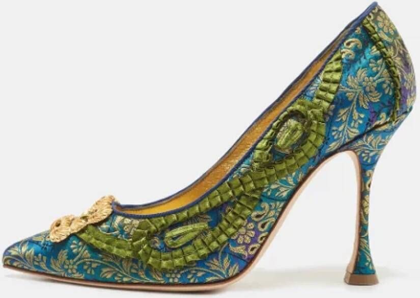Manolo Blahnik Pre-owned Fabric heels Multicolor Dames