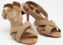Manolo Blahnik Pre-owned Fabric sandals Beige Dames - Thumbnail 4