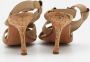 Manolo Blahnik Pre-owned Fabric sandals Beige Dames - Thumbnail 5