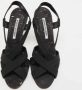 Manolo Blahnik Pre-owned Fabric sandals Black Dames - Thumbnail 2
