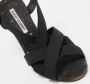 Manolo Blahnik Pre-owned Fabric sandals Black Dames - Thumbnail 6